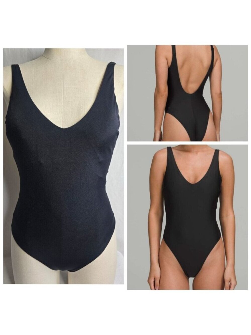 Lululemon Waterside V-Neck Skimpy-Fit One-Piece Swimsuit *B/C Cup Black- Size 6